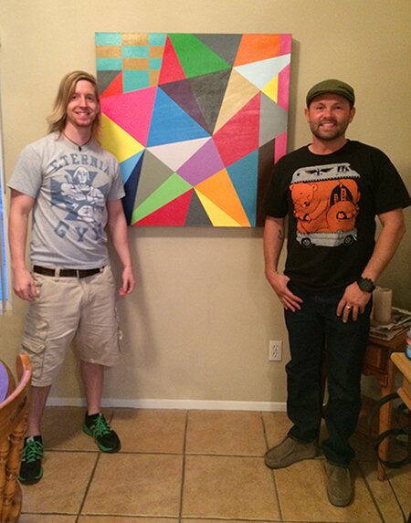 Ben and I with "Moment #5" at his home in Las Vegas, NV
